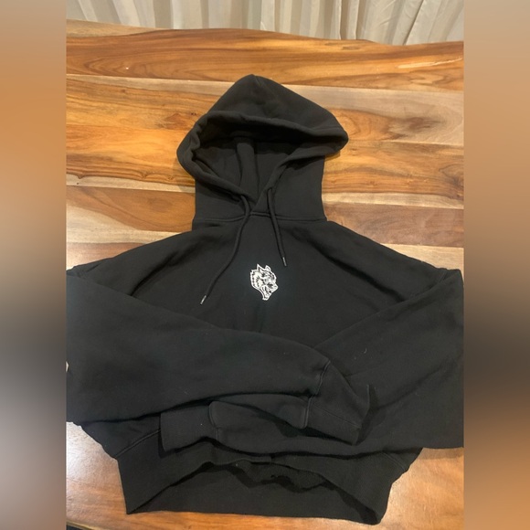 Darc Sport Sweaters - Darc Sport Black Hoodie with White Wolf Emblem